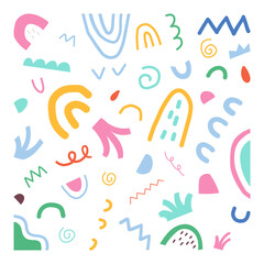 Set of colorful vector abstract shapes