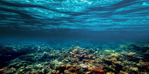 a Underwater coral reef on the red sea - obrazy, fototapety, plakaty