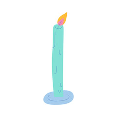 Vector Halloween clipart illustration of a candle for decoration