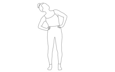 yoga, standing side stretch bend variation