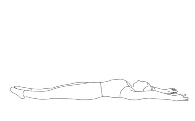 yoga, supine stretch, sport, cooling down