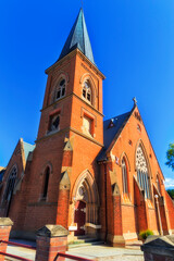 Obraz premium Bathurst corner brick church vert