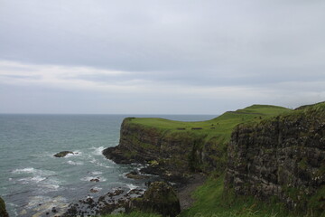 Castillo de Dunluce, Irlanda. Bonito castillo en ruinas de la costa irlandesa.