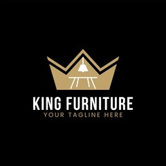 King Furniture Logo Design Template