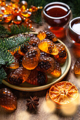 Marmalade pine cones.