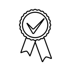 Quality icon vector set. Guarantee illustration sign collection. Certified symbol or logo.