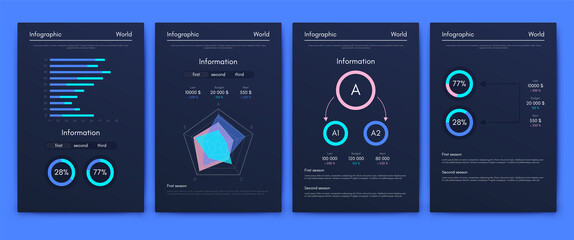 Vector graphics infographics with mobile phone. Template for creating mobile applications, workflow layout, diagram, banner, web design, business reports