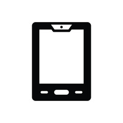 Black solid icon for tablets