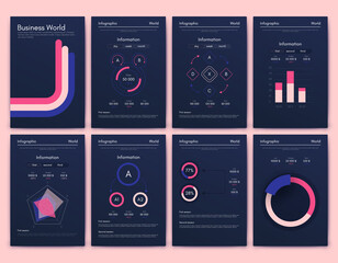 Fototapeta premium Vector graphics infographics with mobile phone. Template for creating mobile applications, workflow layout, diagram, banner, web design, business reports
