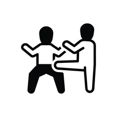 Black solid icon for attacks