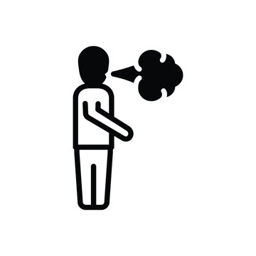 Black solid icon for blowing