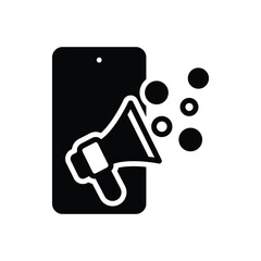 Black solid icon for promotional
