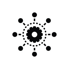 Black solid icon for algorithm