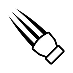 Combat claw weapon line art vector icon for games and websites