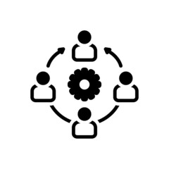 Black solid icon for fellowship