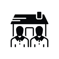 Blsck solid icon for our