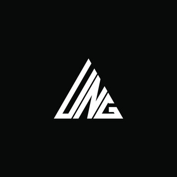UNG letter logo creative design. UNG unique design
