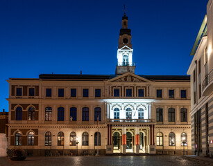 Fototapeta na wymiar The city hall palace in Riga, Latvia
