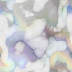 Blurred solarized ombre blotched blob seamless texture. Trendy soft multicolor digital blur shape style. Modern trendy futuristic fashion print. © Limolida Studio