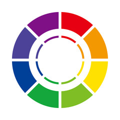 Naklejka premium Infographics. Pie chart divided into 8 parts, charts, illustrations, PDCA, business, process management.