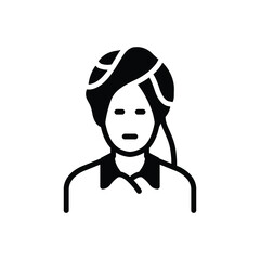 Black solid icon for singh