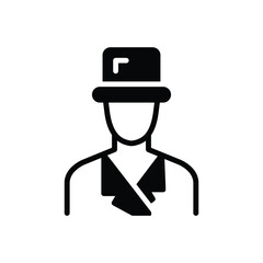 Black solid icon for phil