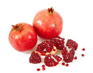 pomegranate isolated on white background