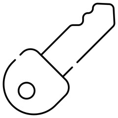An editable design icon of key
