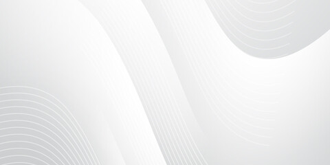 White abstract background with light wave lines
