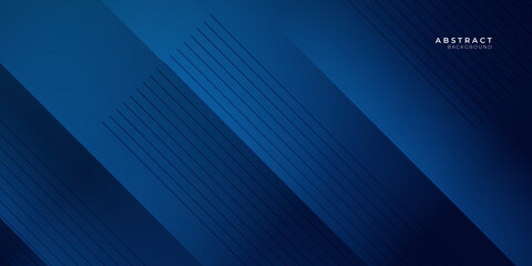 Obraz premium Abstract dark blue 3d background with overlap layers and business presentation design template. 
