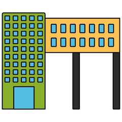 A unique design icon of city building