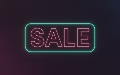 3D Illustration background showing sale promo