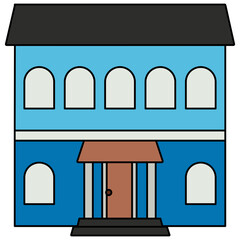 Fototapeta premium A unique design icon of city building