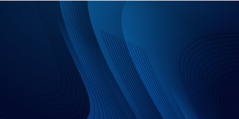 Abstract dark blue 3d background with overlap layers and business presentation design template. 