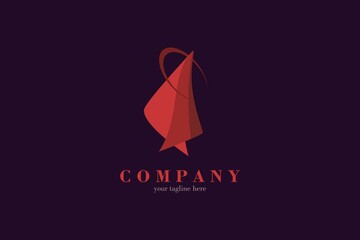 Cloth mountain flat logo design