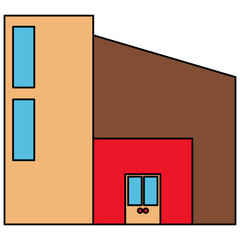 A unique design icon of city building