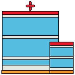Fototapeta premium A unique design icon of city building