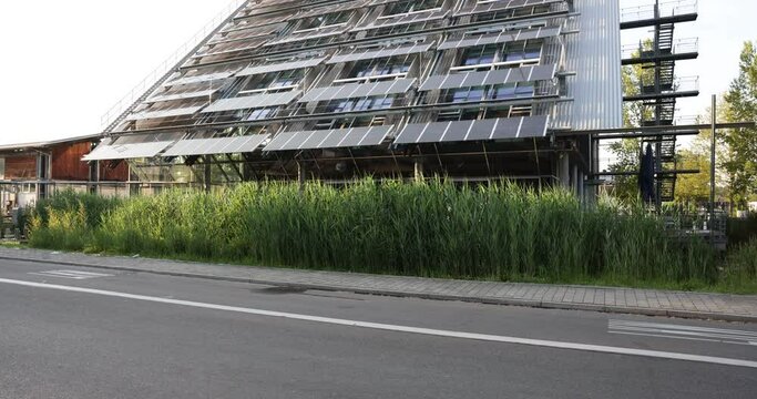 A closeup shot of sollar cells in Germany