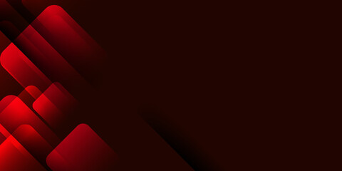 Dark red abstract background with rounded square shapes. Vector abstract graphic design banner pattern background web template.