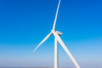 Aerial view of wind power.
