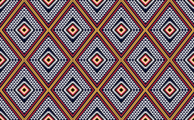 Geometric ethnic oriental ikat pattern traditional Design for background,fabric,wrapping,clothing,wallpaper,Batik,carpet,embroidery style.