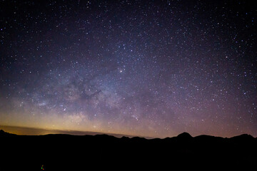 Fototapeta premium Sky with many stars, with milky way, on the Teide