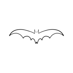 halloween bat silhouette vector design isolated on white background