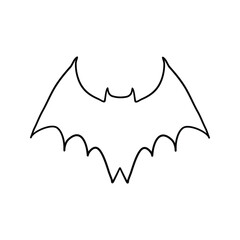 halloween bat silhouette vector design isolated on white background