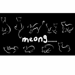 cat silhouette in style, doodle sketch