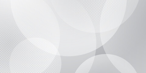 Modern white grey abstract background with circles