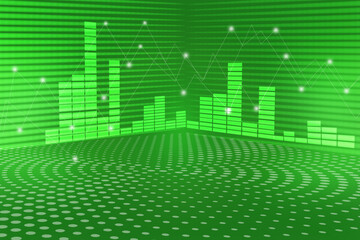 2d illustration futuristic business background graph concept
