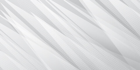 Fototapeta premium White abstract modern background design with elegant concept. Use for poster, presentation, business report, brochure, flier, cover design, social media template, template on web, backdrop.