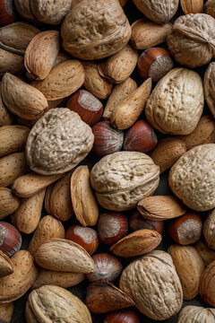 mont&oacute;n de nueces, avellanas y almendras
