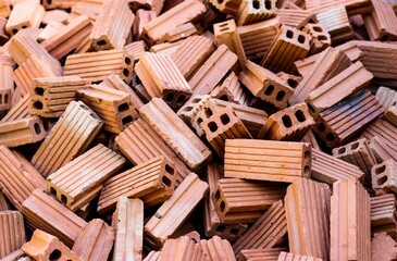 The red brown brick  texture background